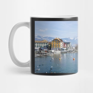 Vevey on the lake Geneva in Switzerland Mug